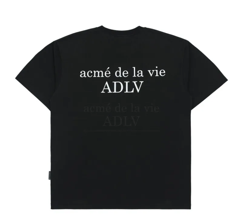 acme de la vie  |Plain Cotton Short Sleeves Oversized T-Shirts