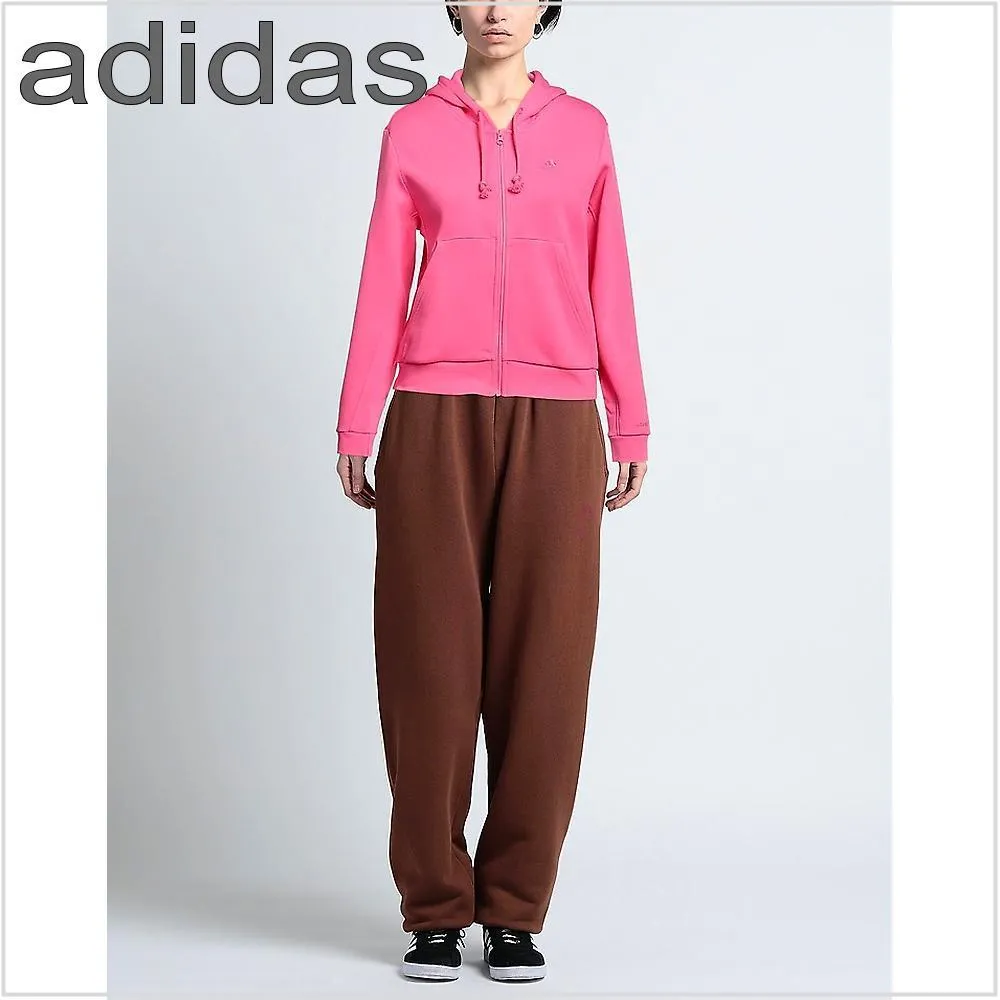 adidas  |Street Style Long Sleeves Plain Cotton Logo