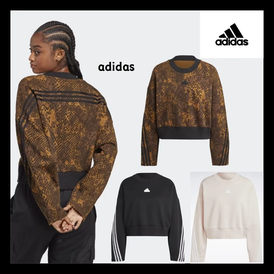 adidas  |Unisex Street Style Long Sleeves Logo Hoodies & Sweatshirts