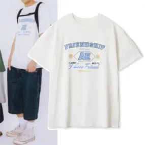 AEAE  |Unisex Street Style Short Sleeves Oversized Logo T-Shirts