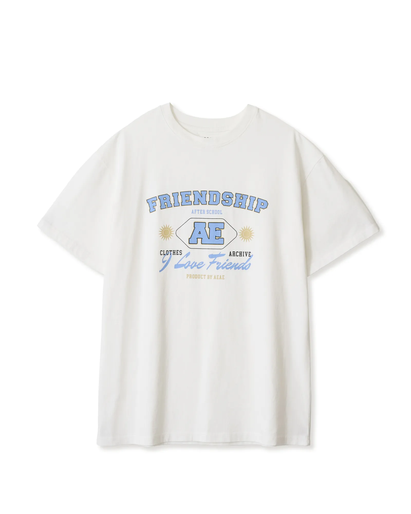 AEAE  |Unisex Street Style Short Sleeves Oversized Logo T-Shirts