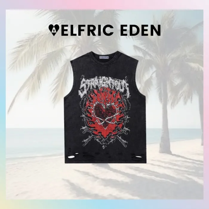 Aelfric Eden  |Unisex Street Style Cotton Oversized Tanks