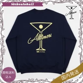 Alltimers  |Crew Neck Unisex Sweat Street Style Long Sleeves Plain