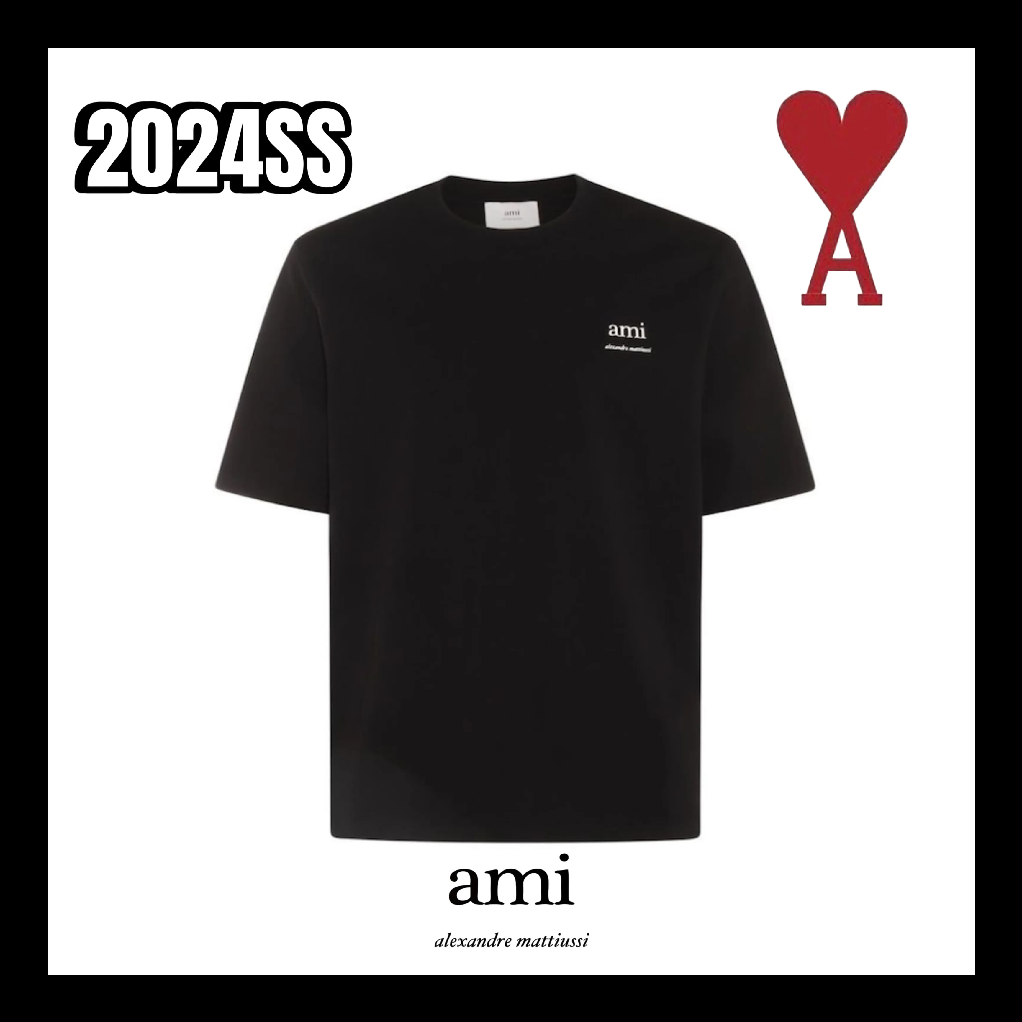 AMI PARIS  |Plain Cotton Short Sleeves Oversized Designers T-Shirts