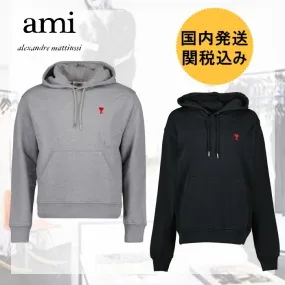 AMI PARIS  |Unisex Street Style Plain Logo Hoodies & Sweatshirts