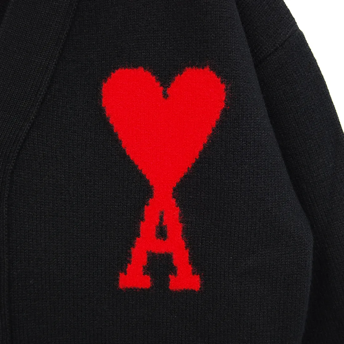 AMI PARIS  |Unisex Wool Street Style Oversized Logo Cardigans