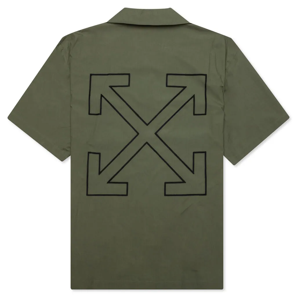 Arrow Outline Pajama S/S Shirt - Army Green