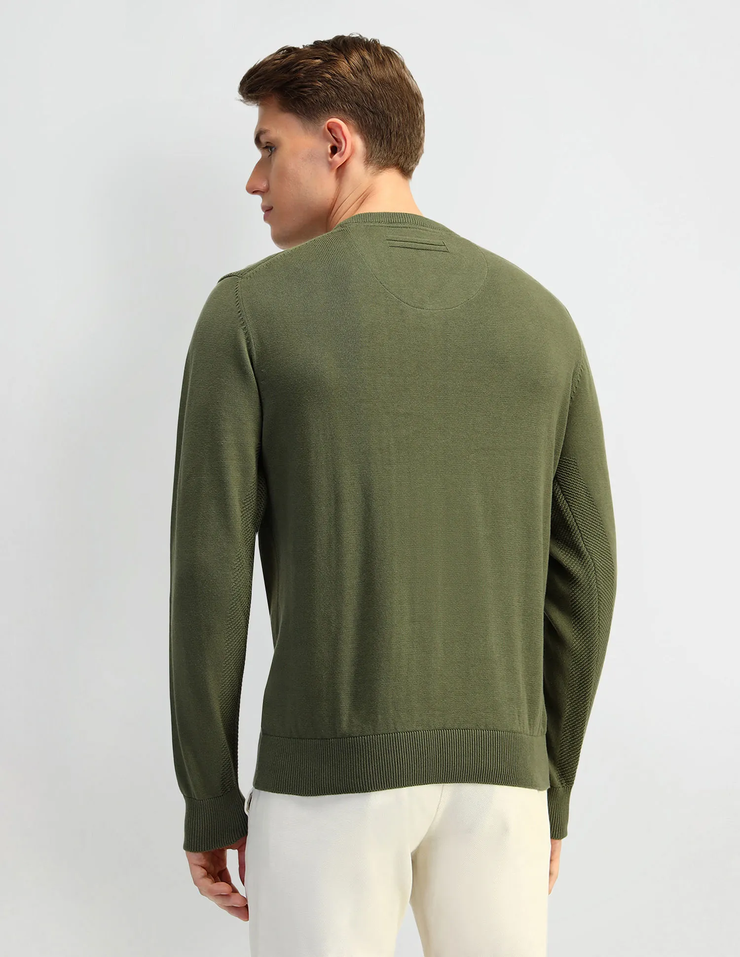 Arrow Solid Cotton Sweater