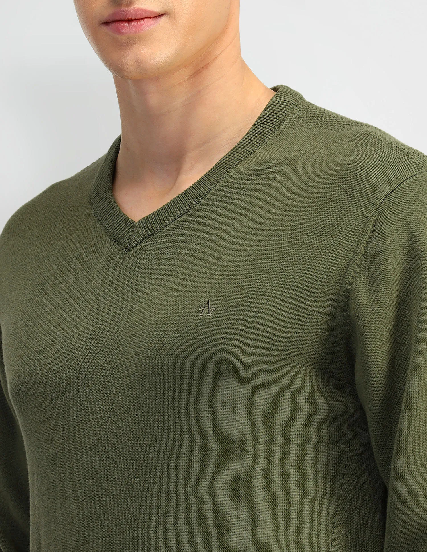 Arrow Solid Cotton Sweater