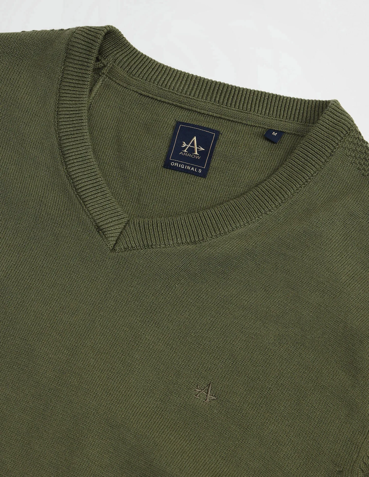 Arrow Solid Cotton Sweater