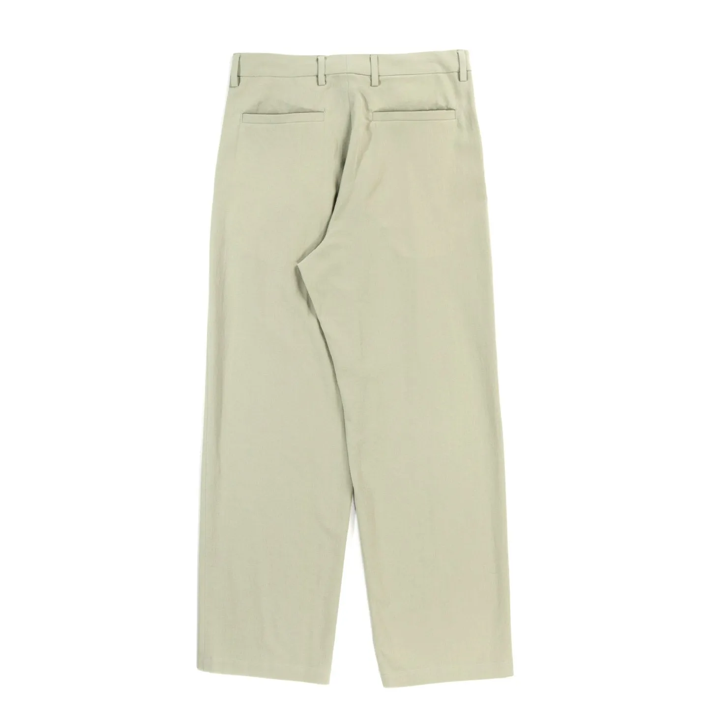 AURALEE HARD TWIST COTTON SILK VIYELLA SLACKS SAGE GREEN