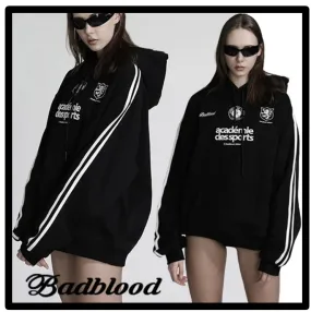 BADBLOOD  |Unisex Street Style Logo Hoodies & Sweatshirts