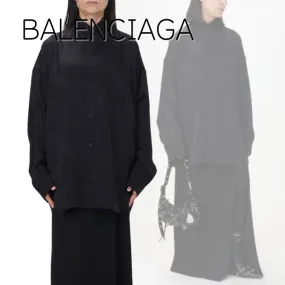 BALENCIAGA  |Monogram Casual Style Unisex Street Style Long Sleeves