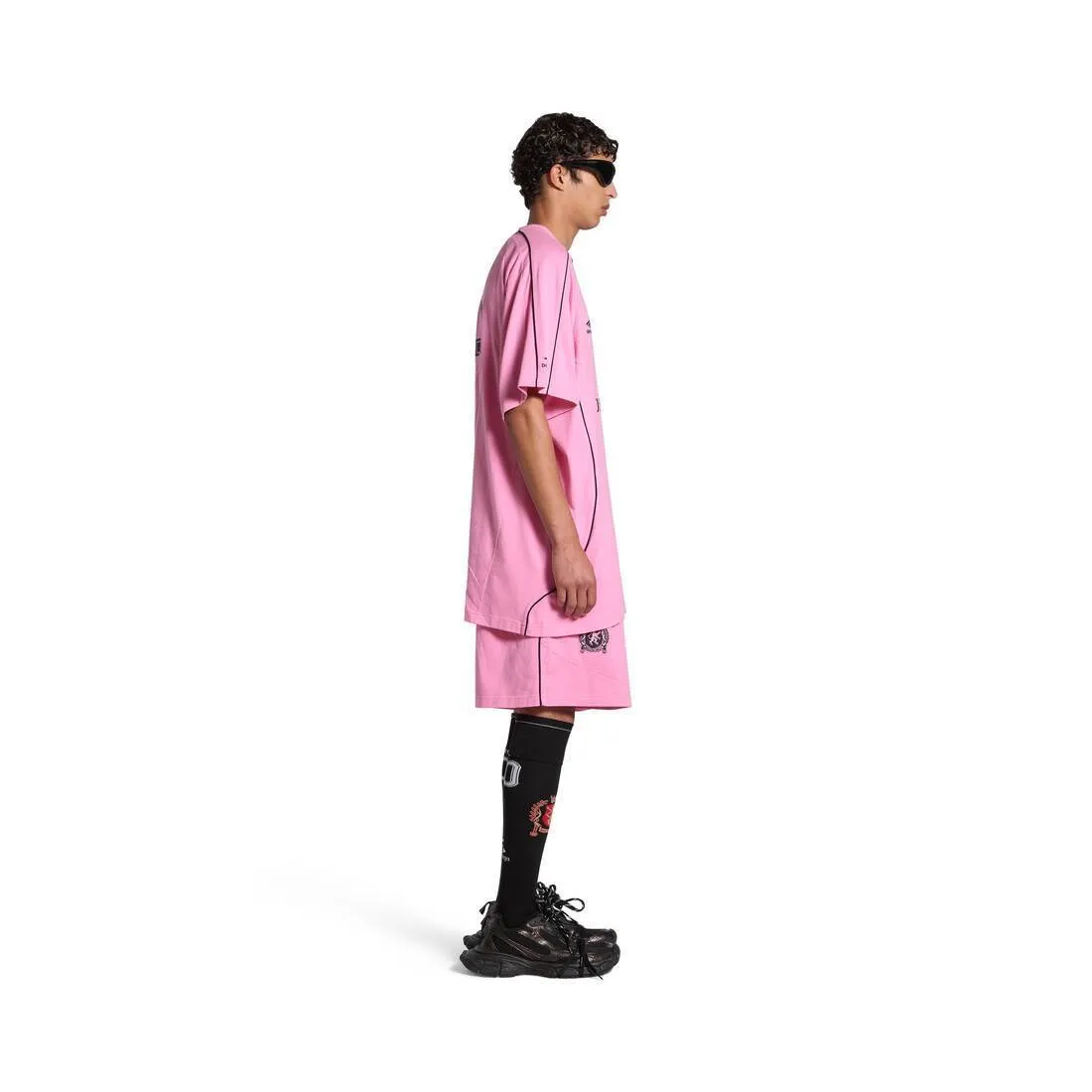 BALENCIAGA  |Soccer T-shirt Oversized in Red/white