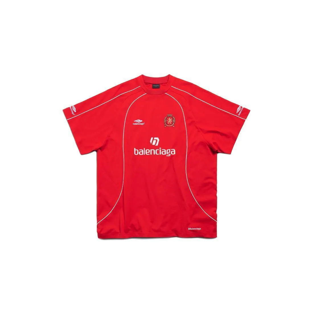 BALENCIAGA  |Soccer T-shirt Oversized in Red/white