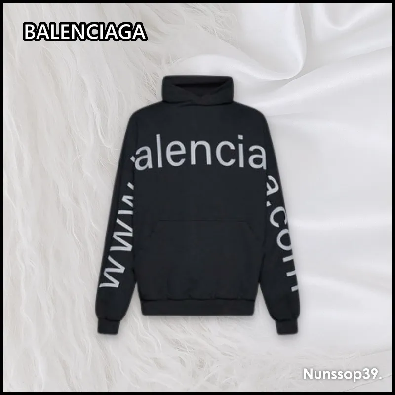 BALENCIAGA  |Street Style Long Sleeves Plain Cotton Logo Luxury