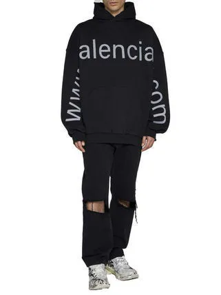 BALENCIAGA  |Street Style Long Sleeves Plain Cotton Logo Luxury