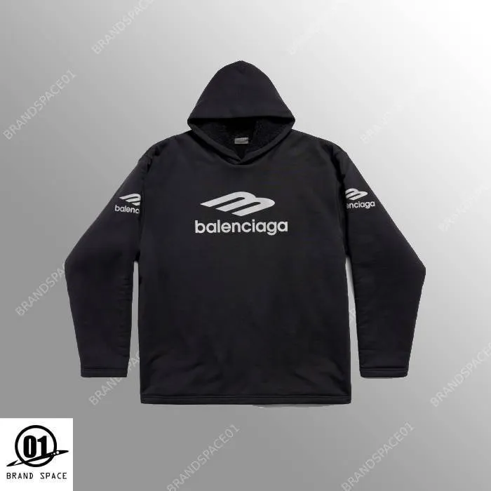 BALENCIAGA  |Unisex Street Style Long Sleeves Cotton Logo