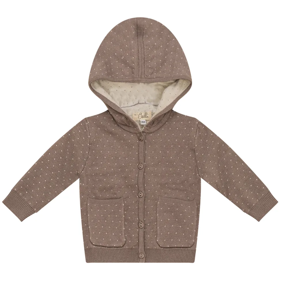 Bebe Bella Mink/Dark Almond Knitted Baby Jacket