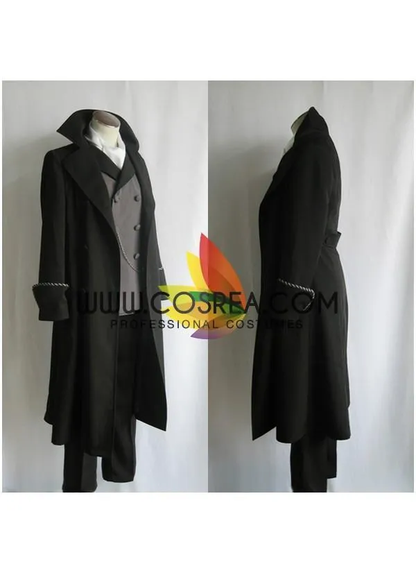 Black Butler Kuroshitusji Sebastian Tutor Dark Version Cosplay Costume