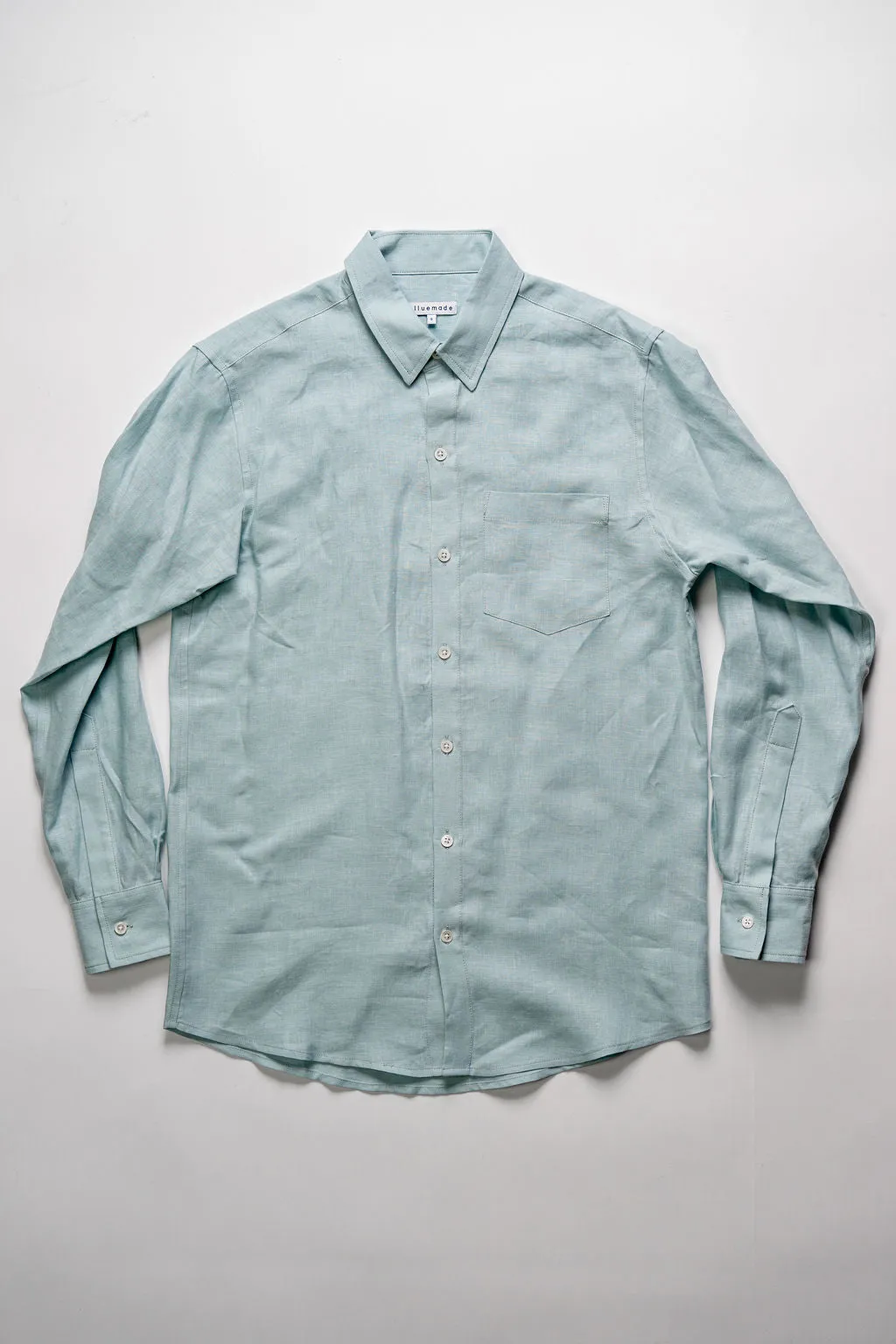 Blluemade Classic L/S Shirt - Light Blue Belgian Linen