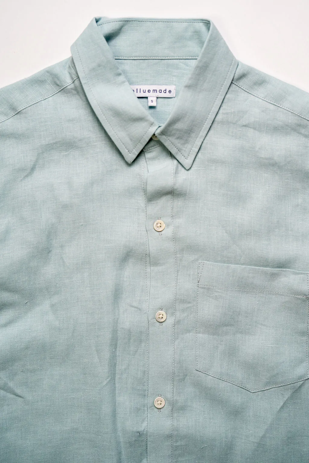 Blluemade Classic L/S Shirt - Light Blue Belgian Linen