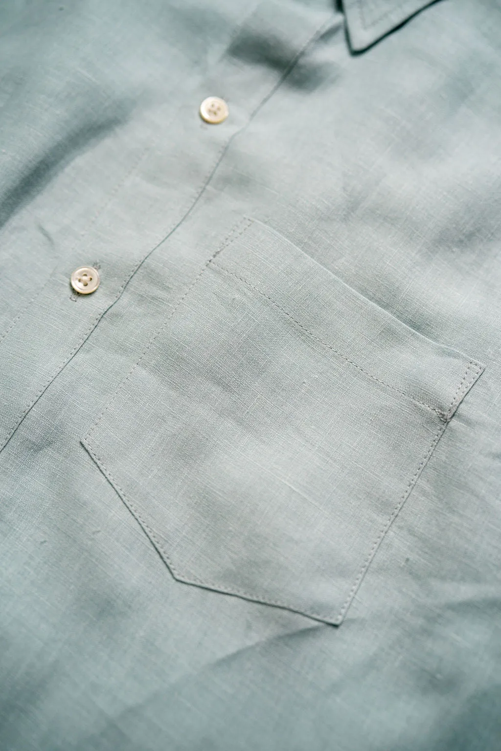 Blluemade Classic L/S Shirt - Light Blue Belgian Linen