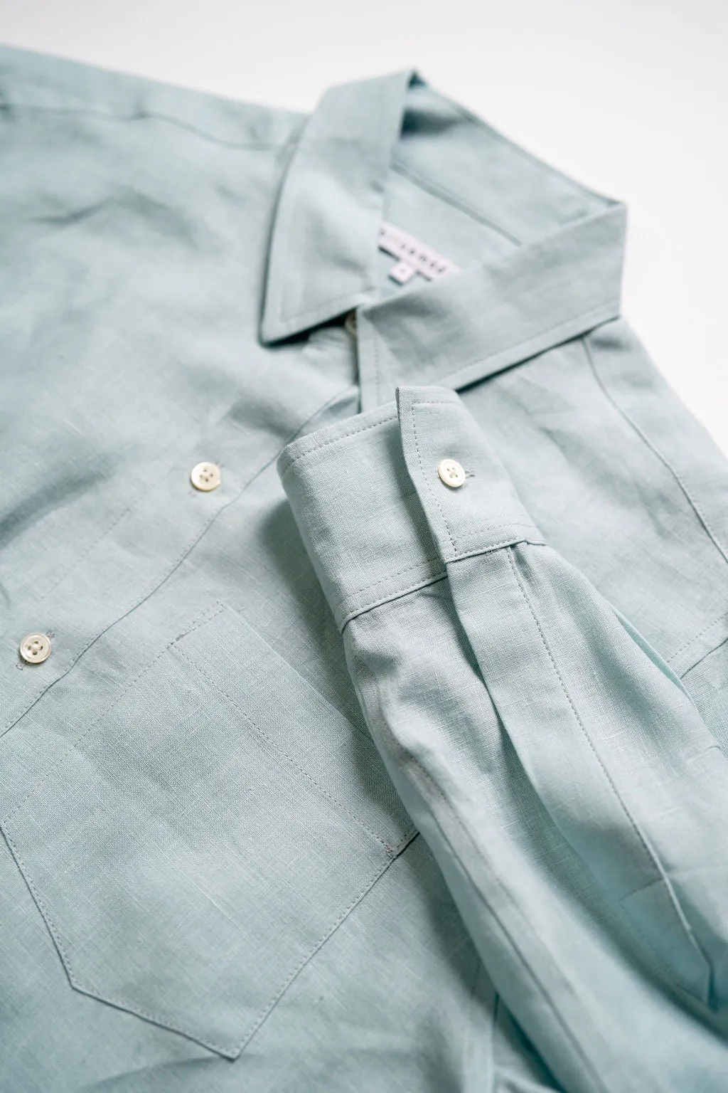 Blluemade Classic L/S Shirt - Light Blue Belgian Linen