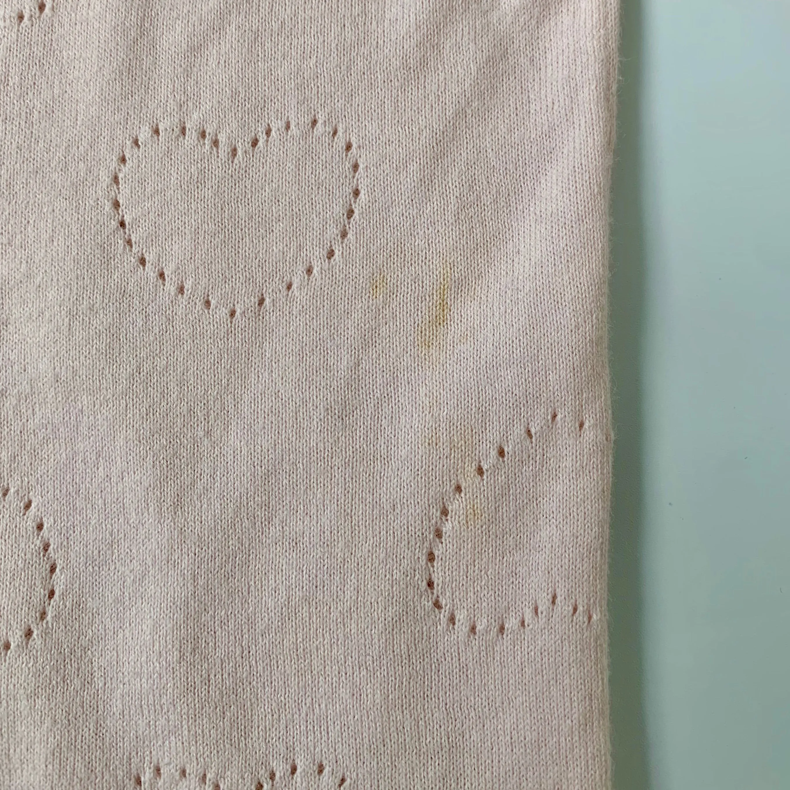 Bonpoint Pale Pink Heart Embossed Cotton Cardigan: 8 Years