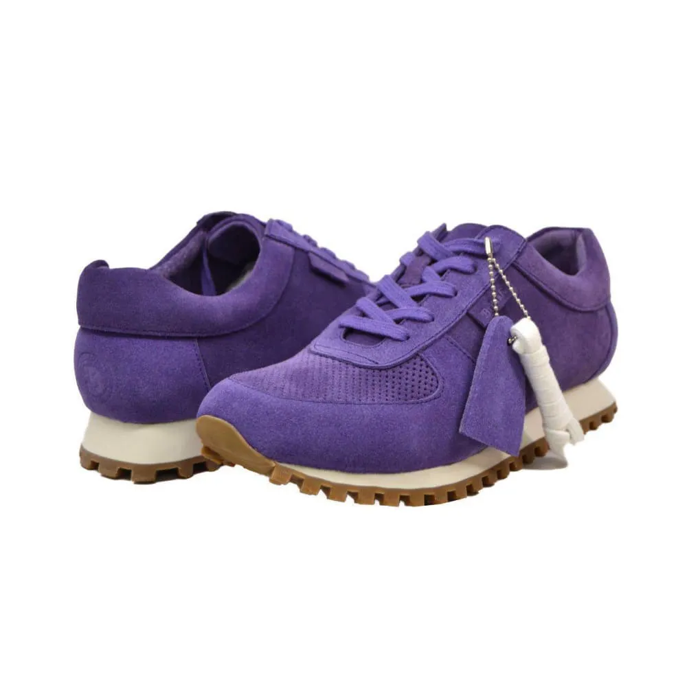 British Walkers Surrey Men's Purple Leather and Suede Sneakers