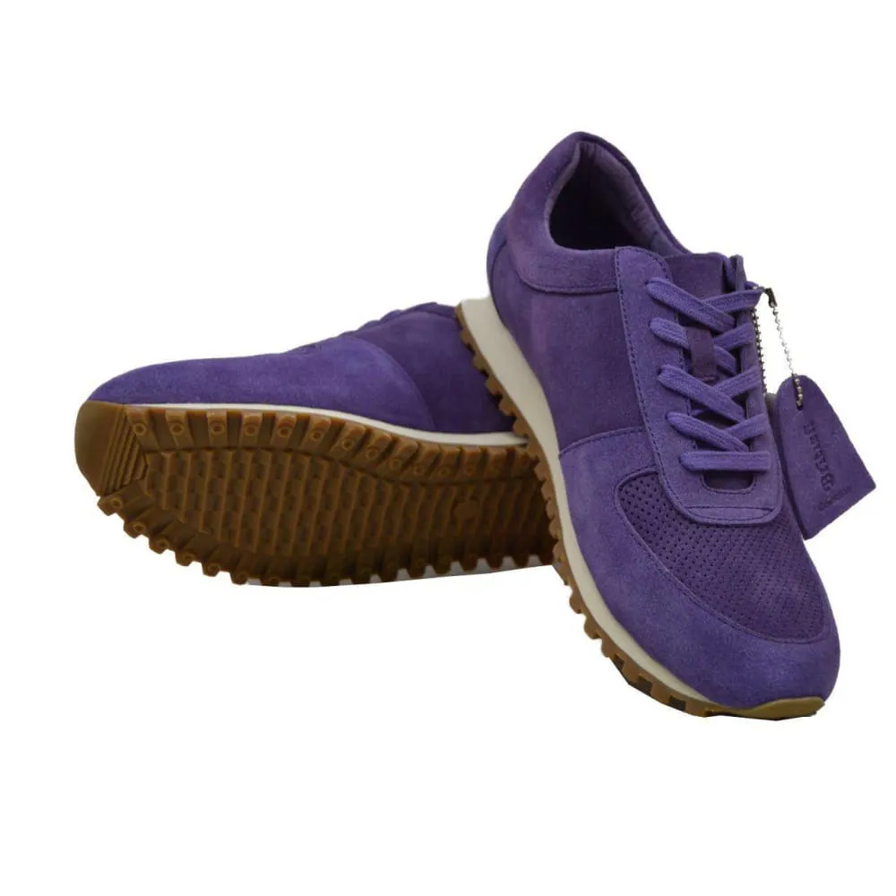 British Walkers Surrey Men's Purple Leather and Suede Sneakers