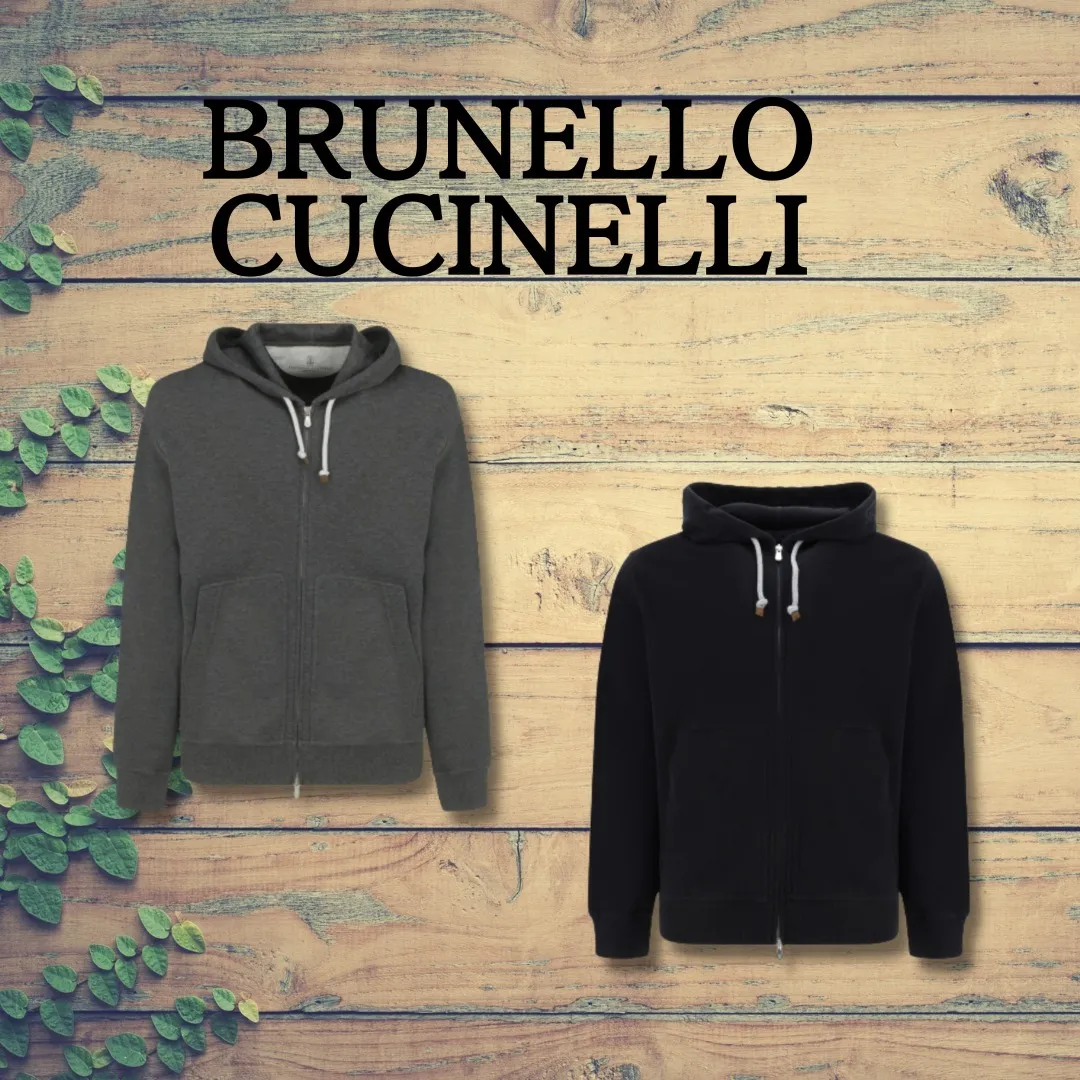 BRUNELLO CUCINELLI  |Monogram Street Style Plain Cotton Hoodies