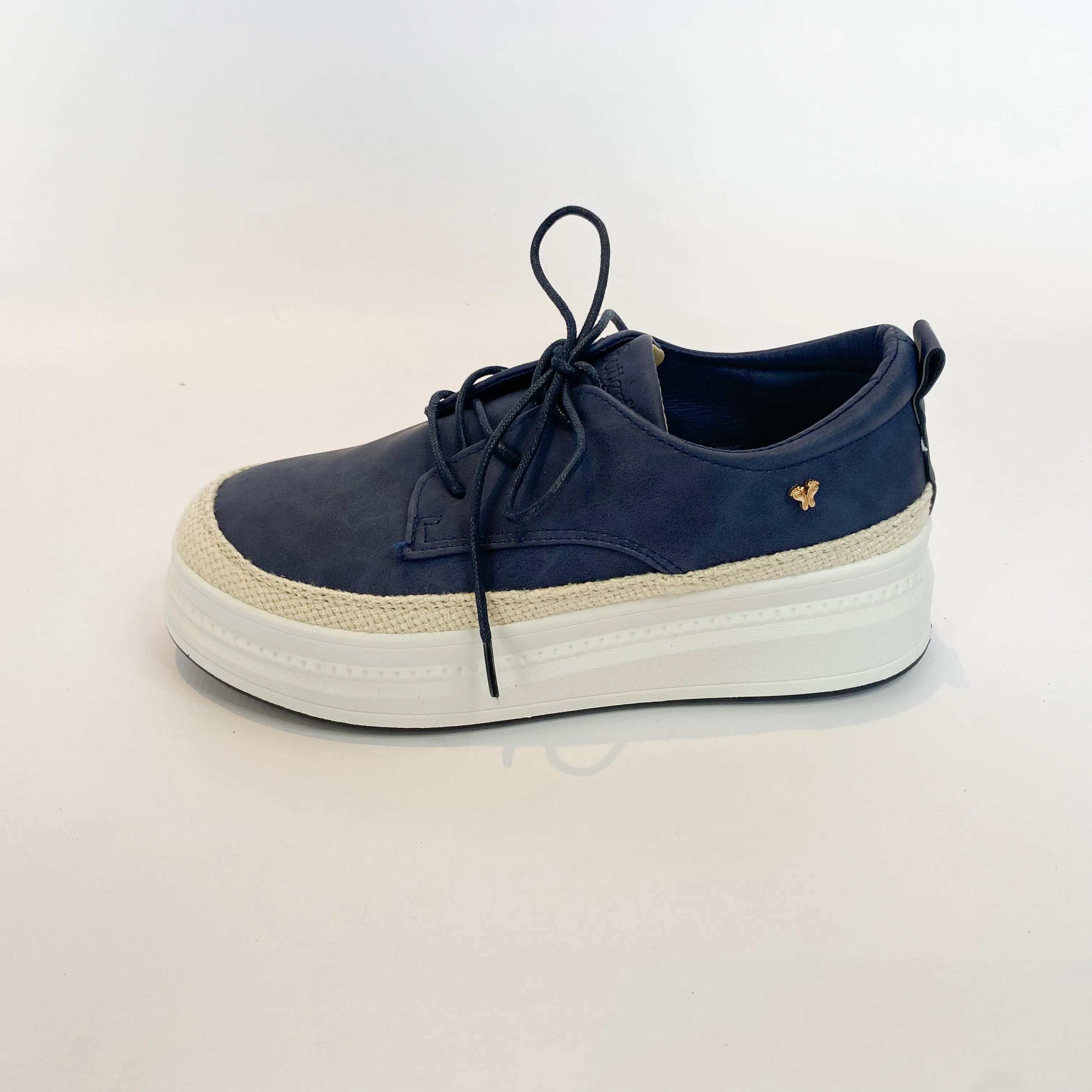 Butterfly senhora navy lace up