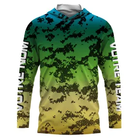 Cadeau Pêcheur, Camouflage T Shirt, Personnaliser Avec Prénom Et Equipe - VEPENP015