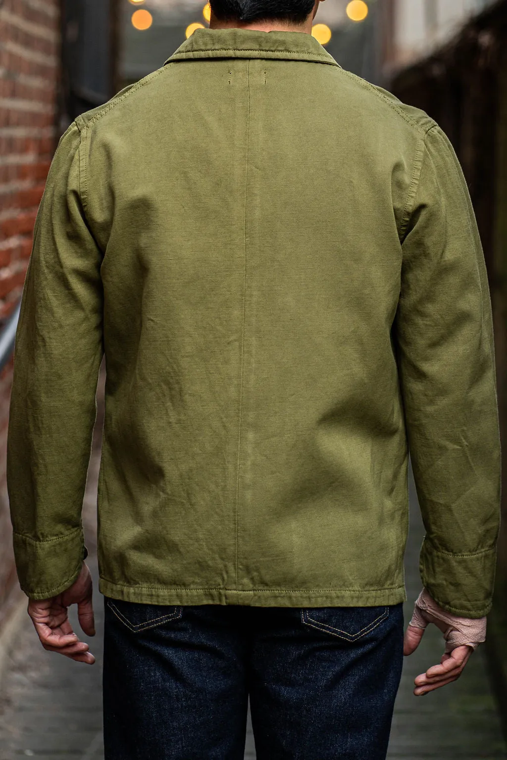 C.O.F. Studio Painter Jacket - Light Cotton Linen Olive