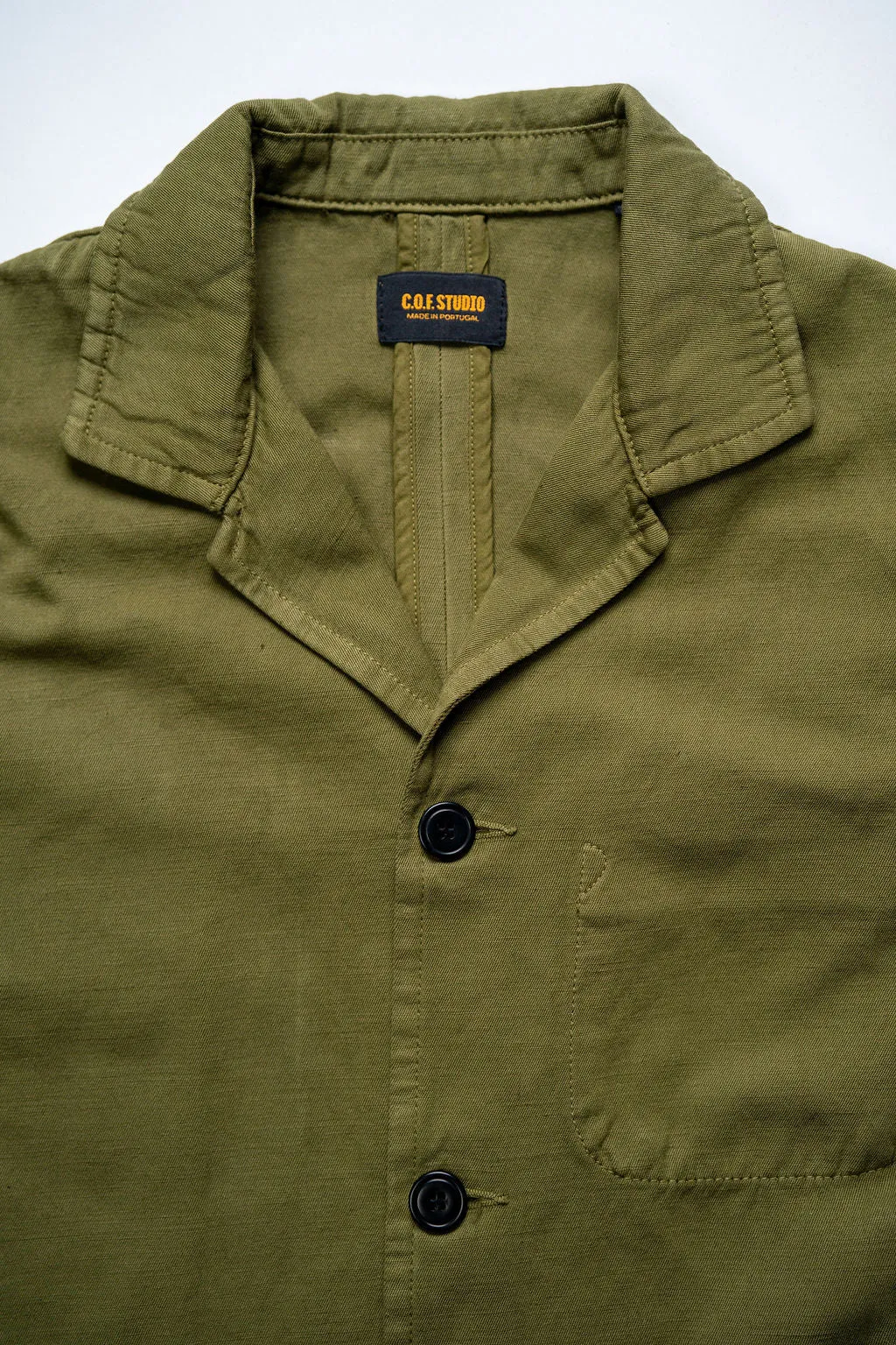 C.O.F. Studio Painter Jacket - Light Cotton Linen Olive