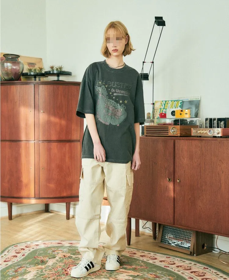 COMPAGNO  |Unisex Street Style Short Sleeves Oversized Logo T-Shirts