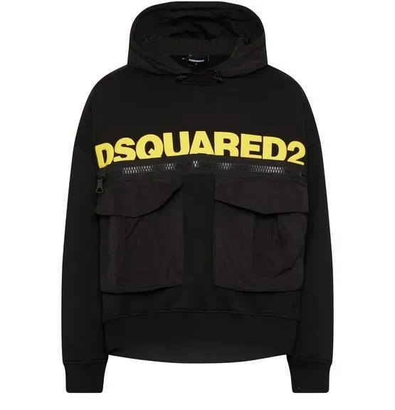 D SQUARED2  |Unisex Street Style Plain Cotton Logo Luxury Hoodies