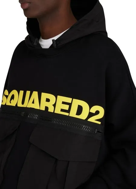 D SQUARED2  |Unisex Street Style Plain Cotton Logo Luxury Hoodies