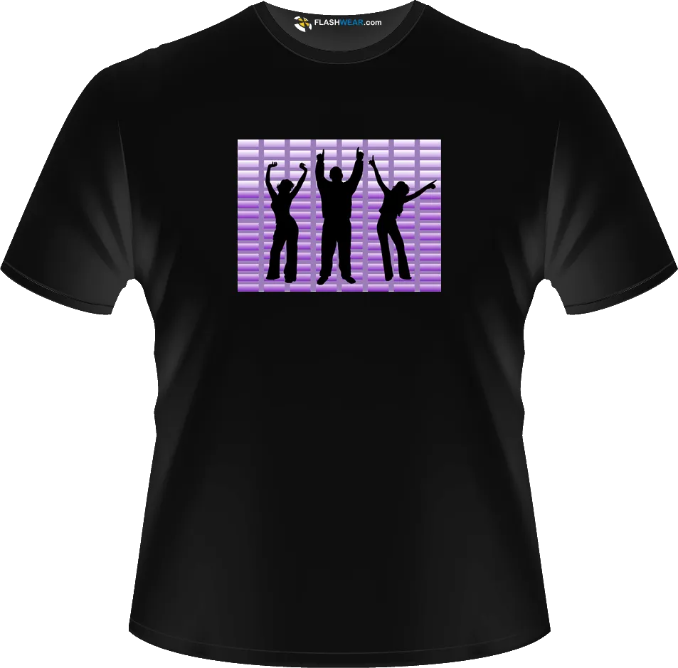 Dancing People Purple - Light-up T Shirt