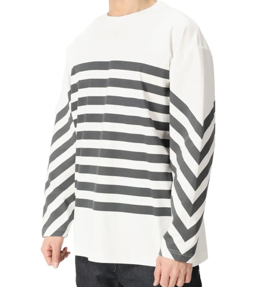 DENHAM  |Stripes Unisex Street Style Long Sleeves Cotton Oversized