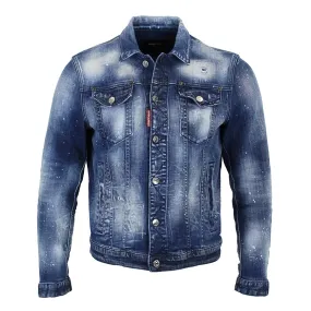 DSQUARED2 - Medium 2 Wash Dan Denim Jacket in Blue