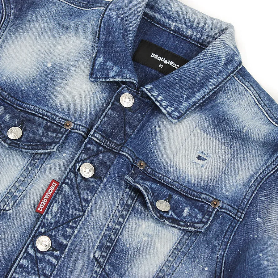 DSQUARED2 - Medium 2 Wash Dan Denim Jacket in Blue