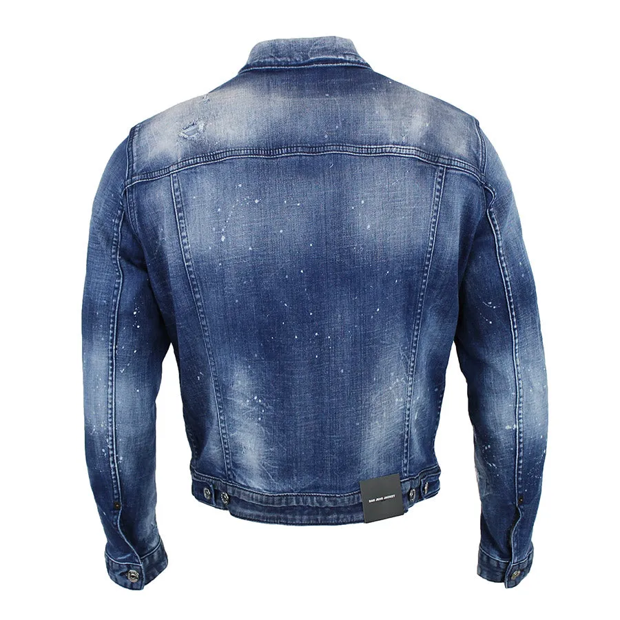 DSQUARED2 - Medium 2 Wash Dan Denim Jacket in Blue