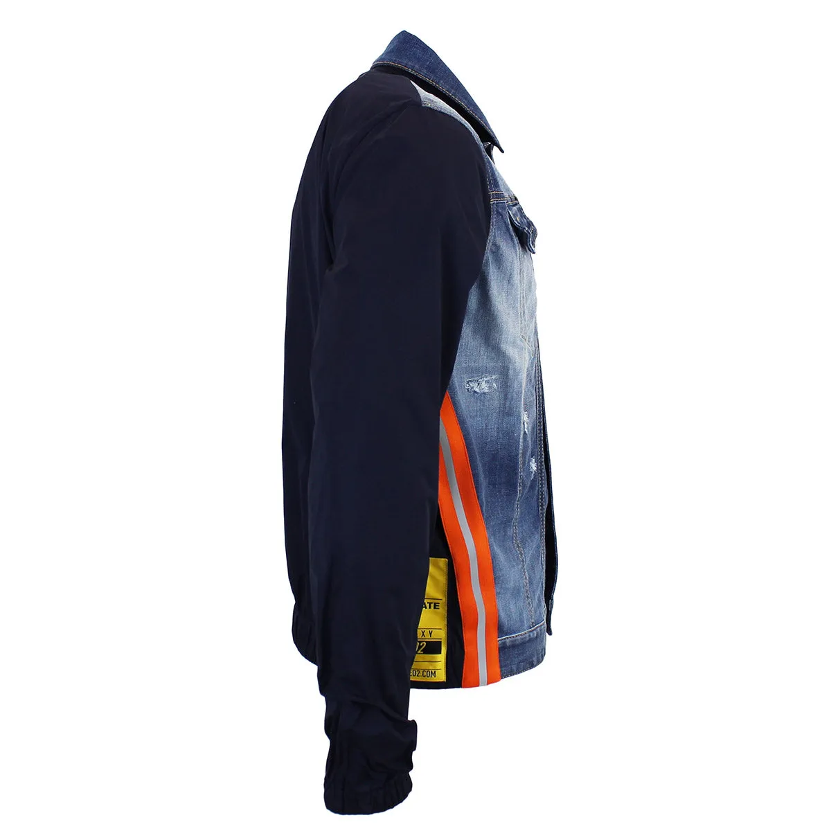 DSQUARED2 - Nylon Layered Dan Denim Jacket in Blue