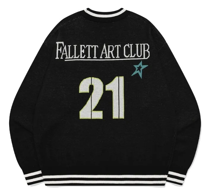 Fallett  |Unisex Street Style V-Neck Long Sleeves Plain Cotton