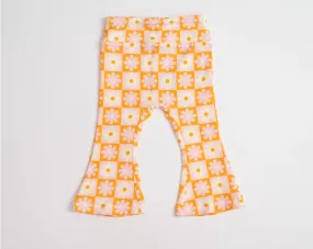 Flower Power Checkered Bell Bottoms