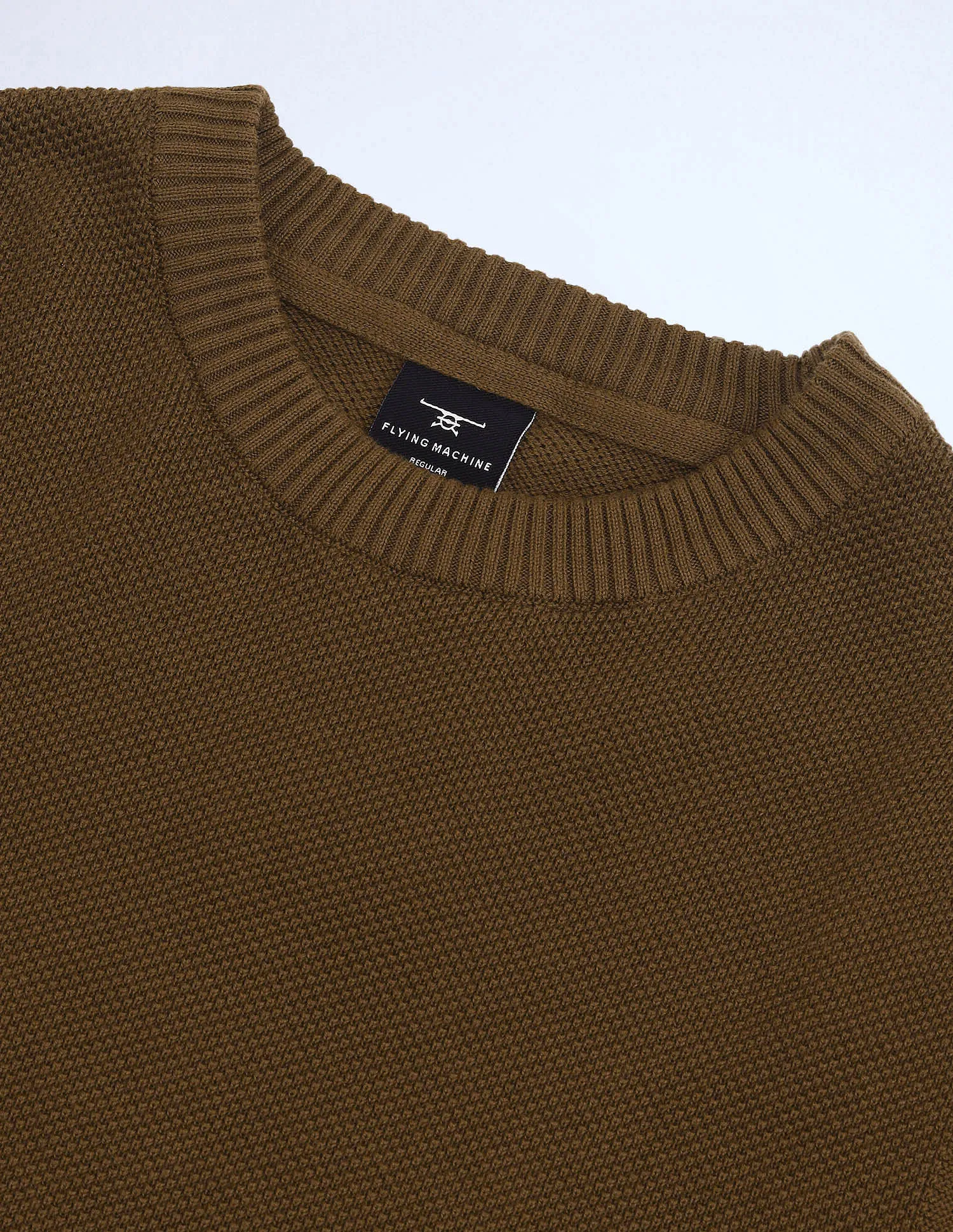 Flying Machine Textured Cotton Sweater