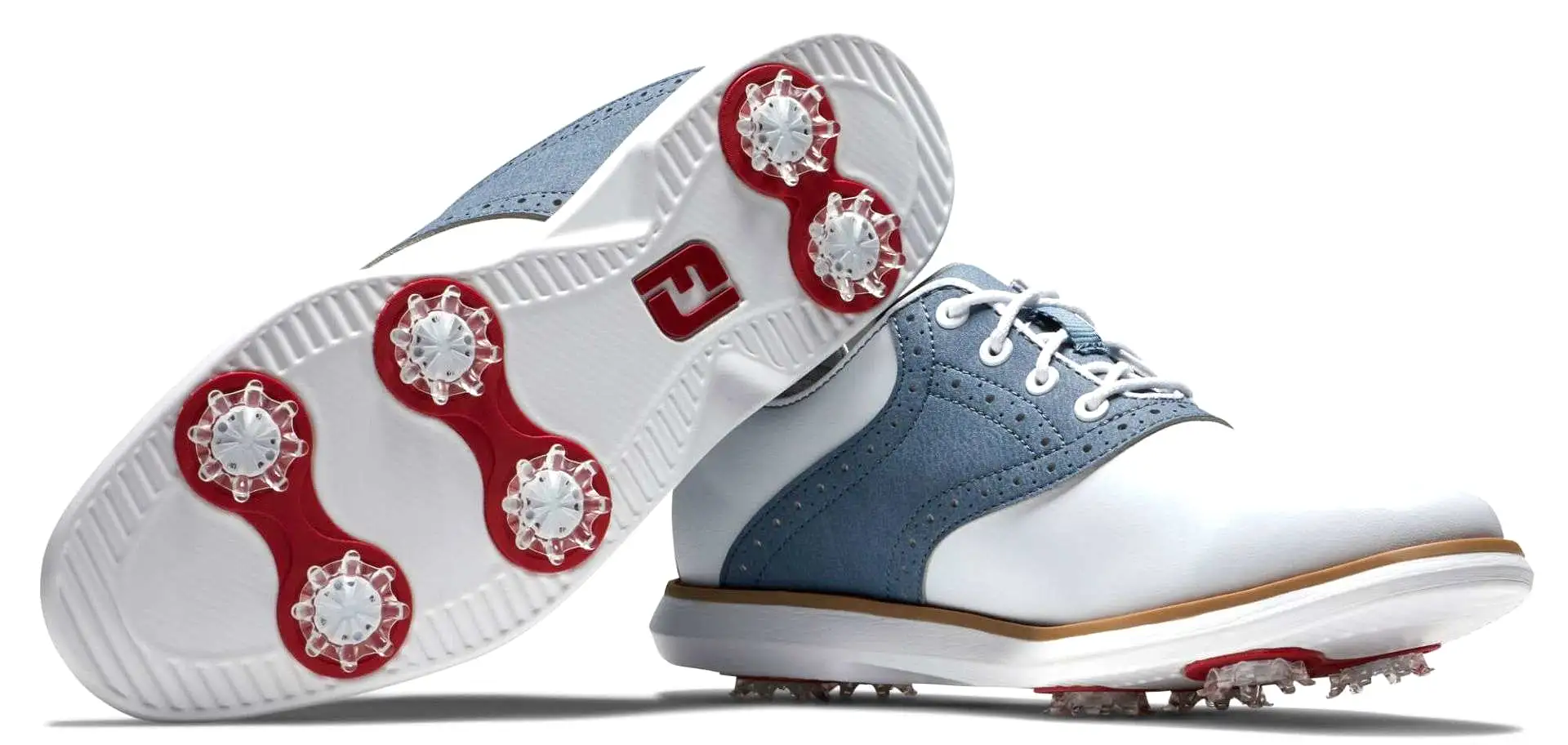 FootJoy Traditions Women's Golf Shoes White/Blue/White 97903