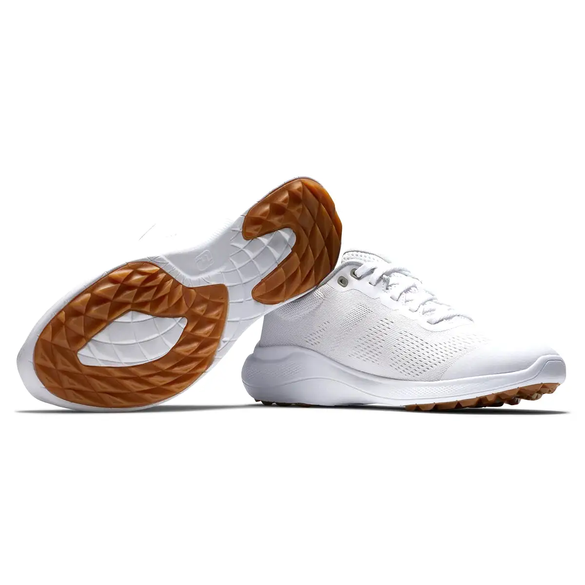 Footjoy Women's Flex Spikeless Golf Shoes White/Tan 95764